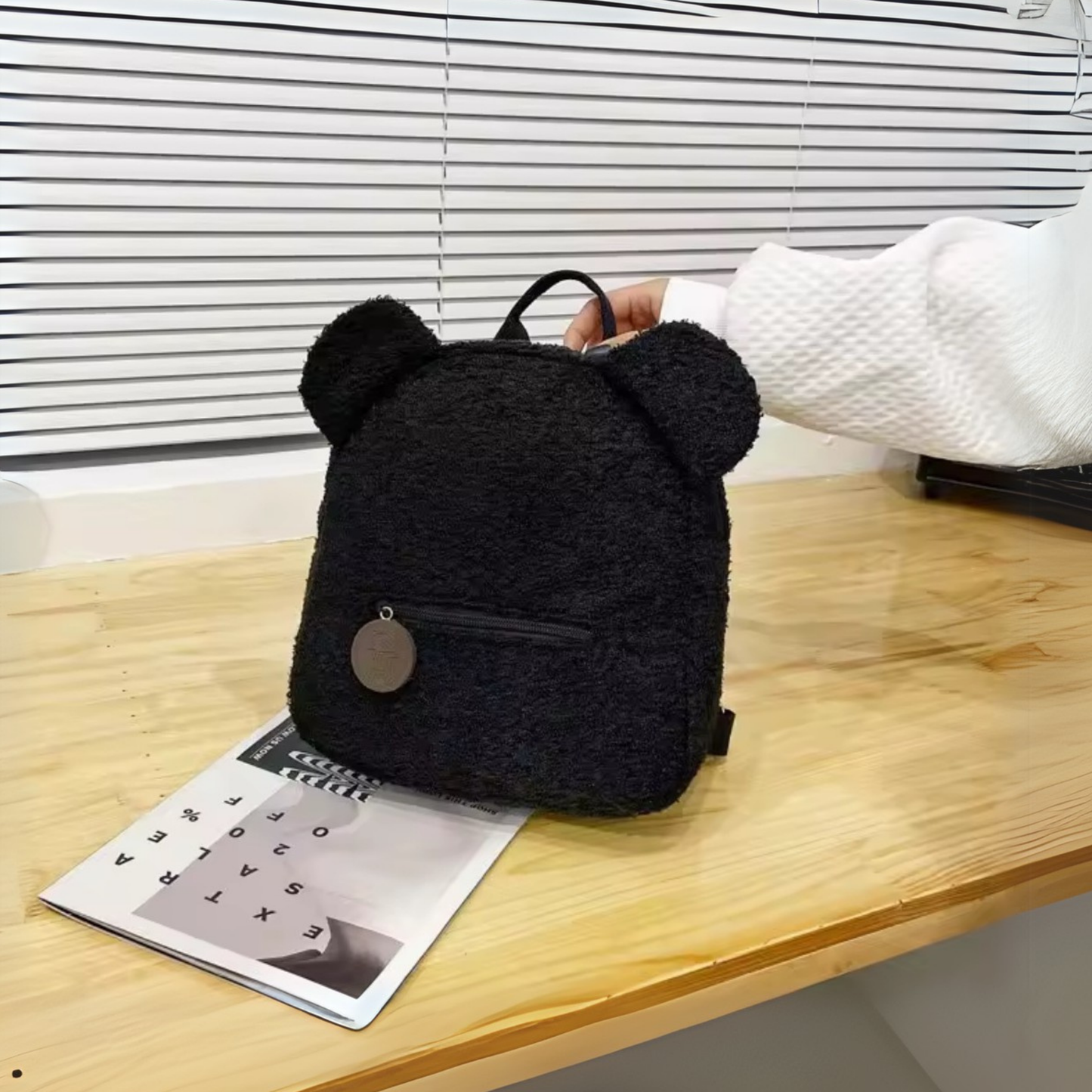 Mini Sac à Dos Teddy Doux en Sherpa