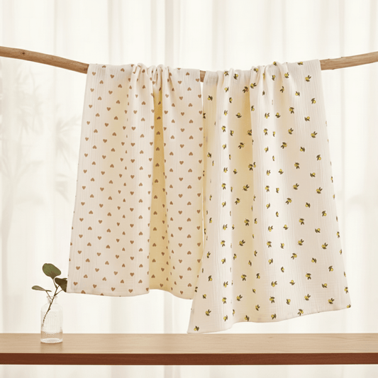 Lange Bébé Mousseline Coton Bio 80x80 cm - Douceur et Motifs Tendance