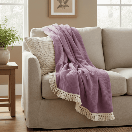 Couverture Mousseline de Coton 120x100cm/80x65cm– Collection Uni Shipping Revolution