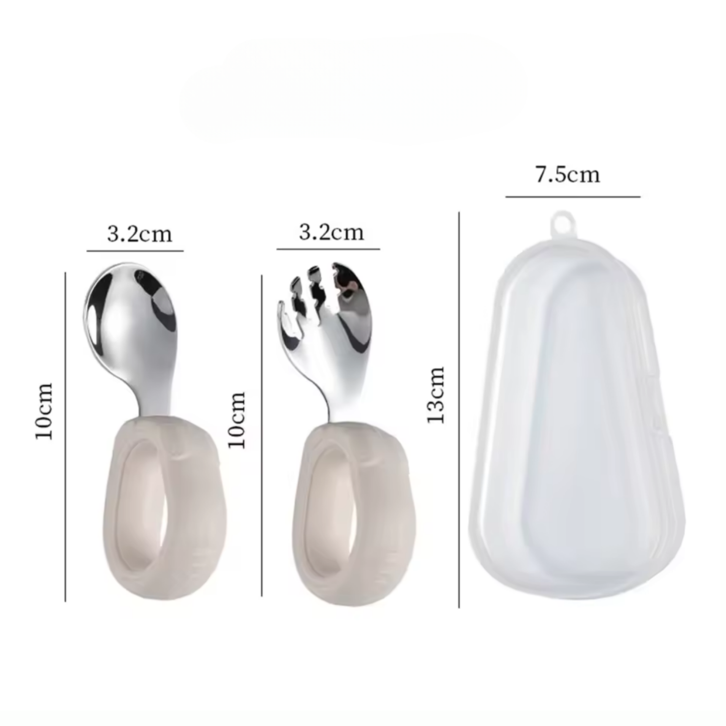 Couverts d'Apprentissage pour Bébé - Kit de Voyage