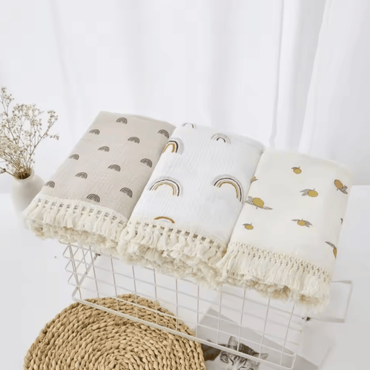 Couverture Mousseline de Coton 120x100cm/80x65cm– Collection Minimaliste