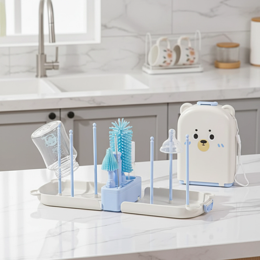 Égouttoir à Biberons de Voyage Portable - Kit de Nettoyage Shipping Revolution