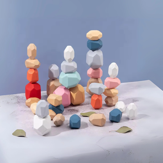 Pierres à Empiler en Bois - Jeu d'Équilibre 11 pièces Shipping Revolution