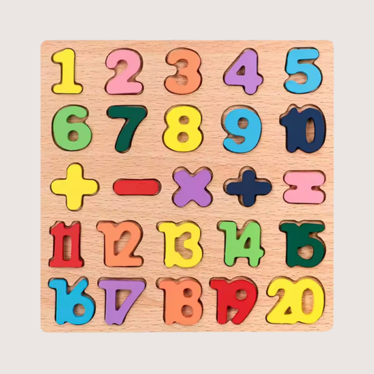 Puzzle en Bois Éducatif Chiffre - Lettres