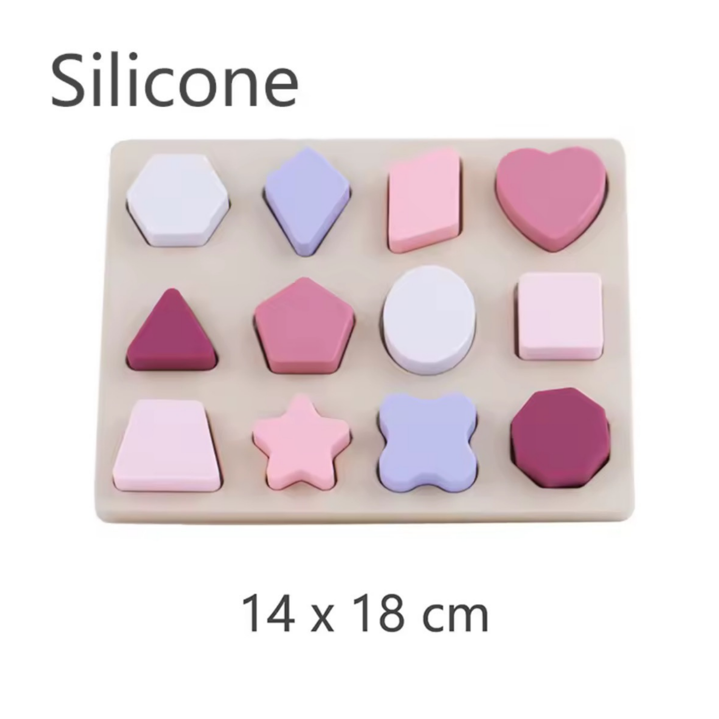 Puzzle Formes et Couleurs en Silicone (12 Pièces)