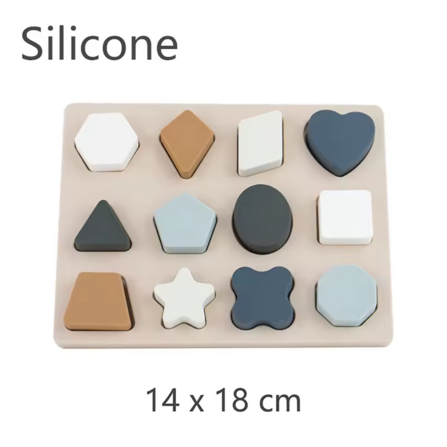 Puzzle Formes et Couleurs en Silicone (12 Pièces)