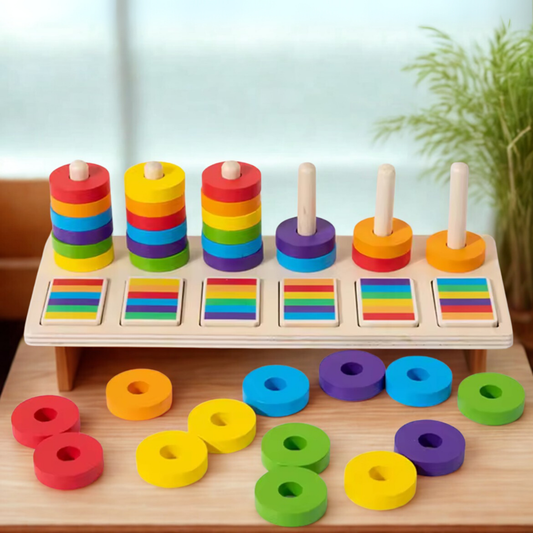 Jeu d'Éveil Arbre à Anneaux Montessori