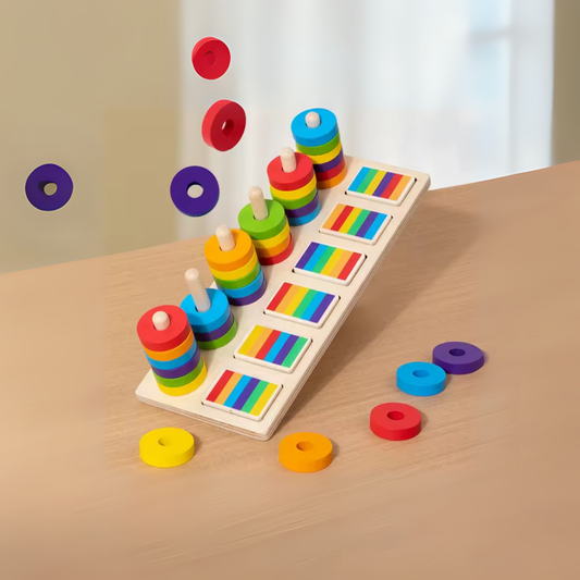 Jeu d'Éveil Arbre à Anneaux Montessori