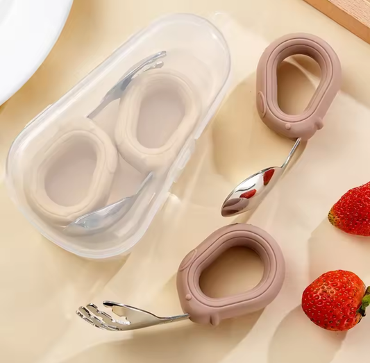 Couverts d'Apprentissage pour Bébé - Kit de Voyage