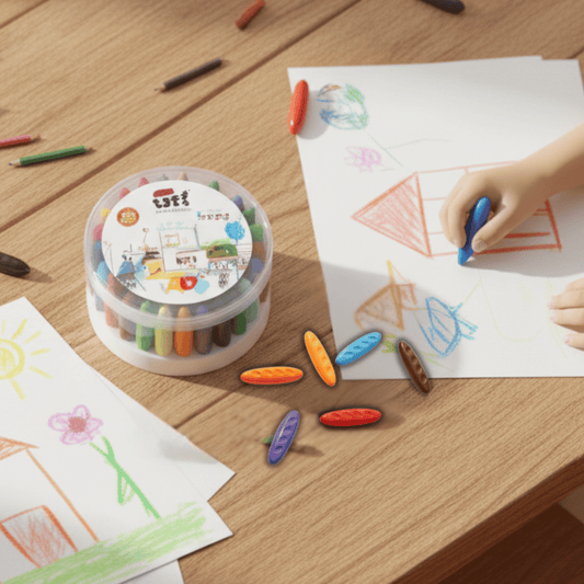 Crayons de Cire Naturelle Ergonomiques
