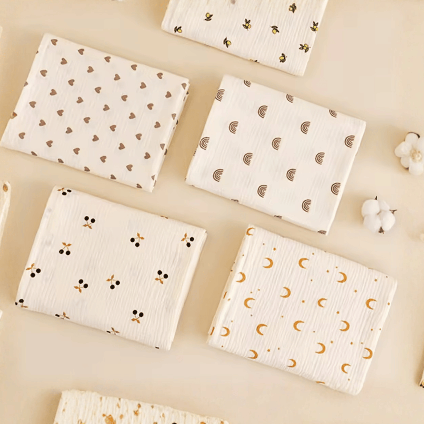 Lange Bébé Mousseline Coton Bio 80x80 cm - Douceur et Motifs Tendance