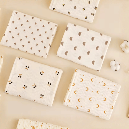 Lange Bébé Mousseline Coton Bio 80x80 cm - Douceur et Motifs Tendance