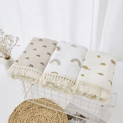 Couverture Mousseline de Coton 120x100cm/80x65cm– Collection Minimaliste