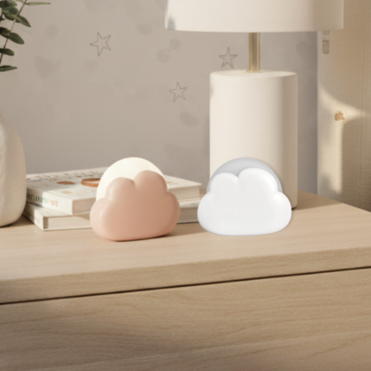 Lot de 2 Veilleuses Nuage LED - (Rose Poudré & Blanc)