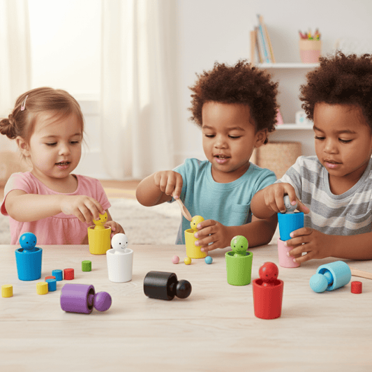 Jeu de Tri des Couleurs Montessori - Figurines & Coupelles