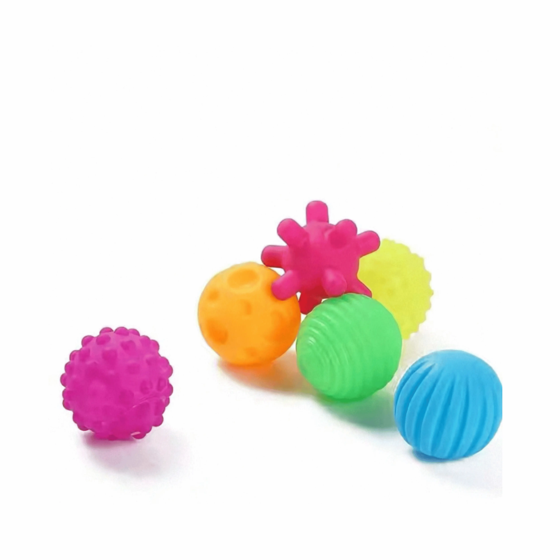 Balles Sensorielles Texturées & Colorées pour l'Éveil de Bébé 